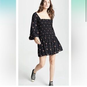 NWT Free people two faces mini dress black Sz. Large